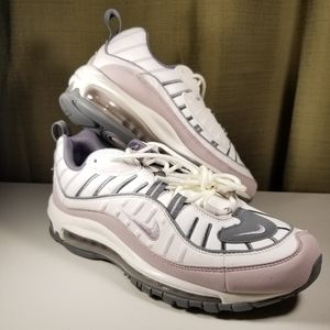 Nike Air Max 98 "Violet Ash" Running Sneakers Womens Size AH6799-111 White